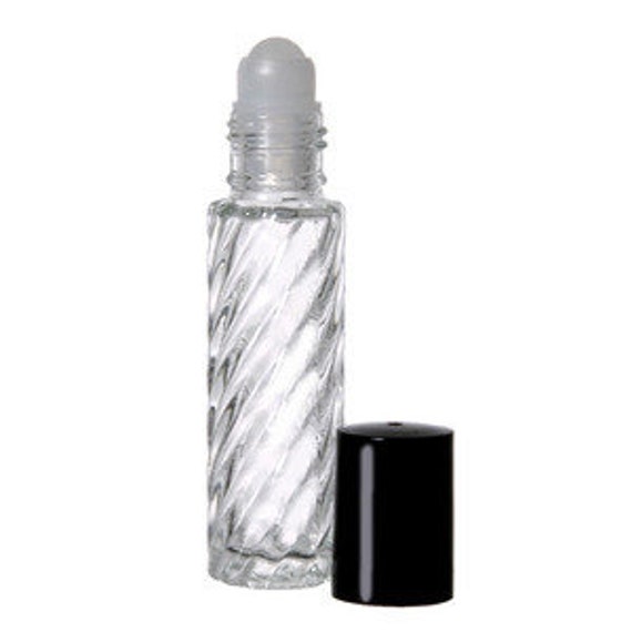 144 Stück, 10 Ml | 1/3 Oz Swirl Rollon Glasflasche Mit Kunststoffroller Schwarzen Kunststoffkappen von Etsy - AnandaCorporation