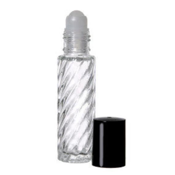 216 Stück, 10 Ml | 1/3 Oz Swirl Rollon Glasflasche Mit Kunststoffroller Schwarzen Kunststoffkappen von Etsy - AnandaCorporation
