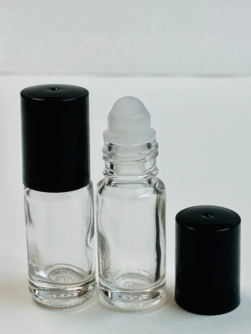 216 Stück, 5 Ml | 1/6 Oz Klare Rollon-Flasche Mit Kunststoffrolle Schwarzen Kunststoffkappen von Etsy - AnandaCorporation