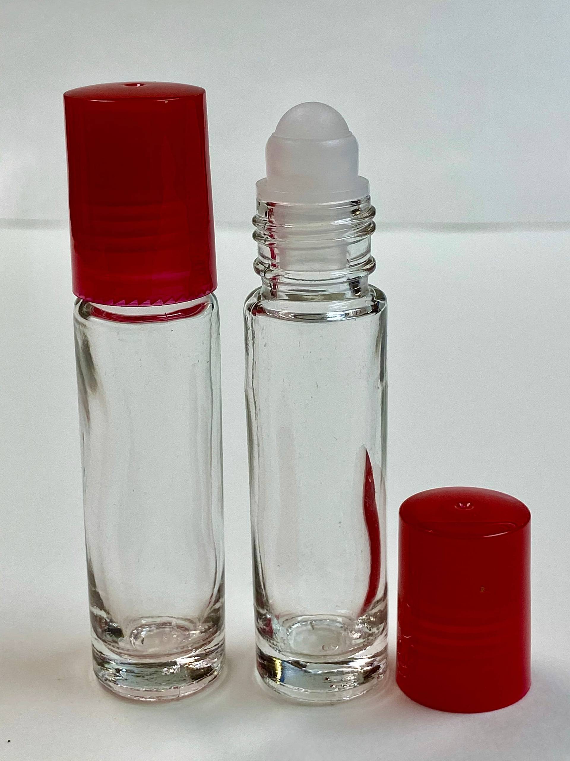 288 Stück, 10 Ml | 1/3 Oz Klare, Glatte Rollon-Flasche Mit Kunststoffroller Und Roten Kunststoffkappen von Etsy - AnandaCorporation