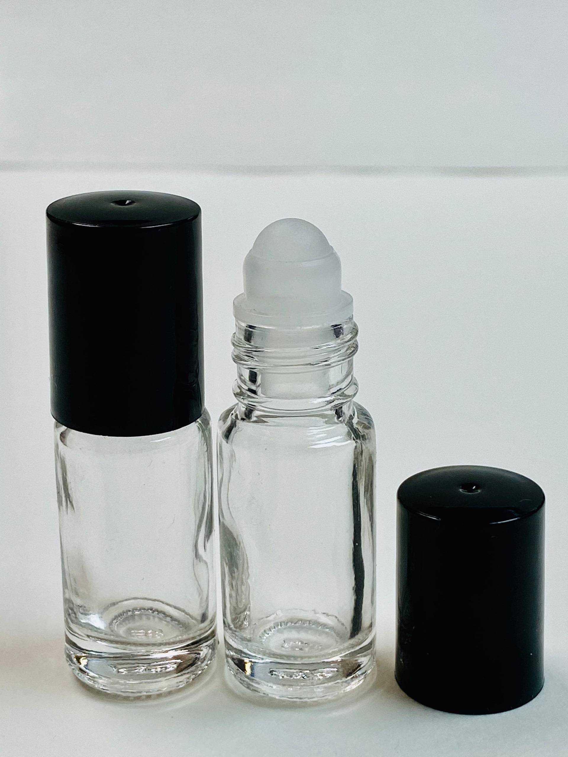 288 Stück, 5 Ml | 1/6 Oz Klare Rollon-Flasche Mit Kunststoffrolle Schwarzen Kunststoffkappen von Etsy - AnandaCorporation