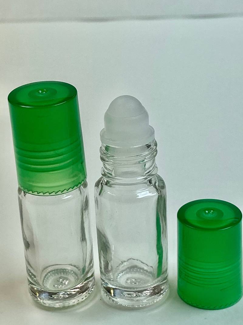 72 Stück, 5 Ml | 1/6 Oz Klare Rollon-Flasche Mit Kunststoffroller Grünen Kunststoffkappen von Etsy - AnandaCorporation
