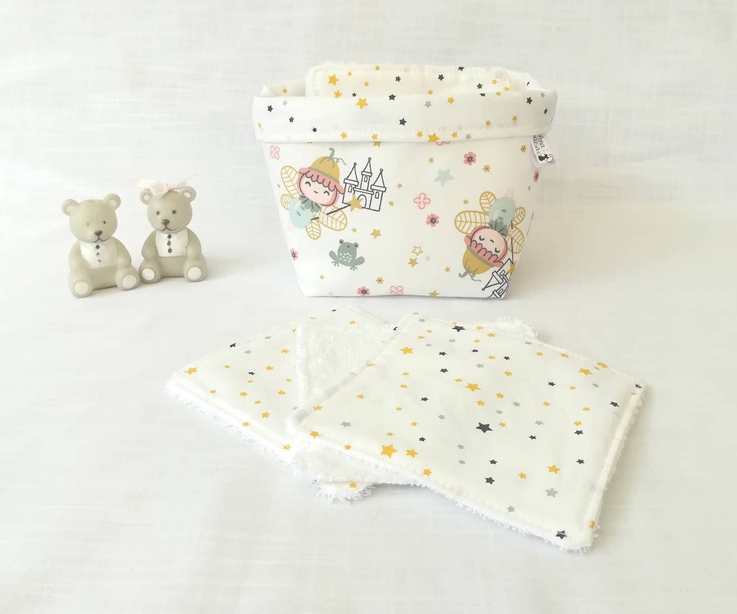 Waschbare Tücher Für Baby Oder Mutter, Bambustücher + Korb, Wiederverwendbare Tücher, Aufbewahrungskorb von Etsy - Anasalsa