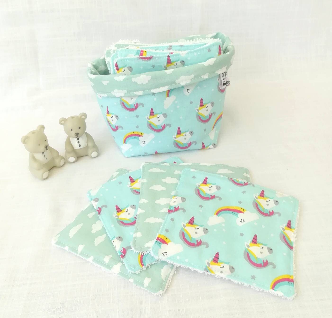Waschbare Tücher Für Baby Oder Mutter Im Bambusschwamm + Korb, Zero Waste Tücher, Mehrwegfähige Waschlappen von Etsy - Anasalsa