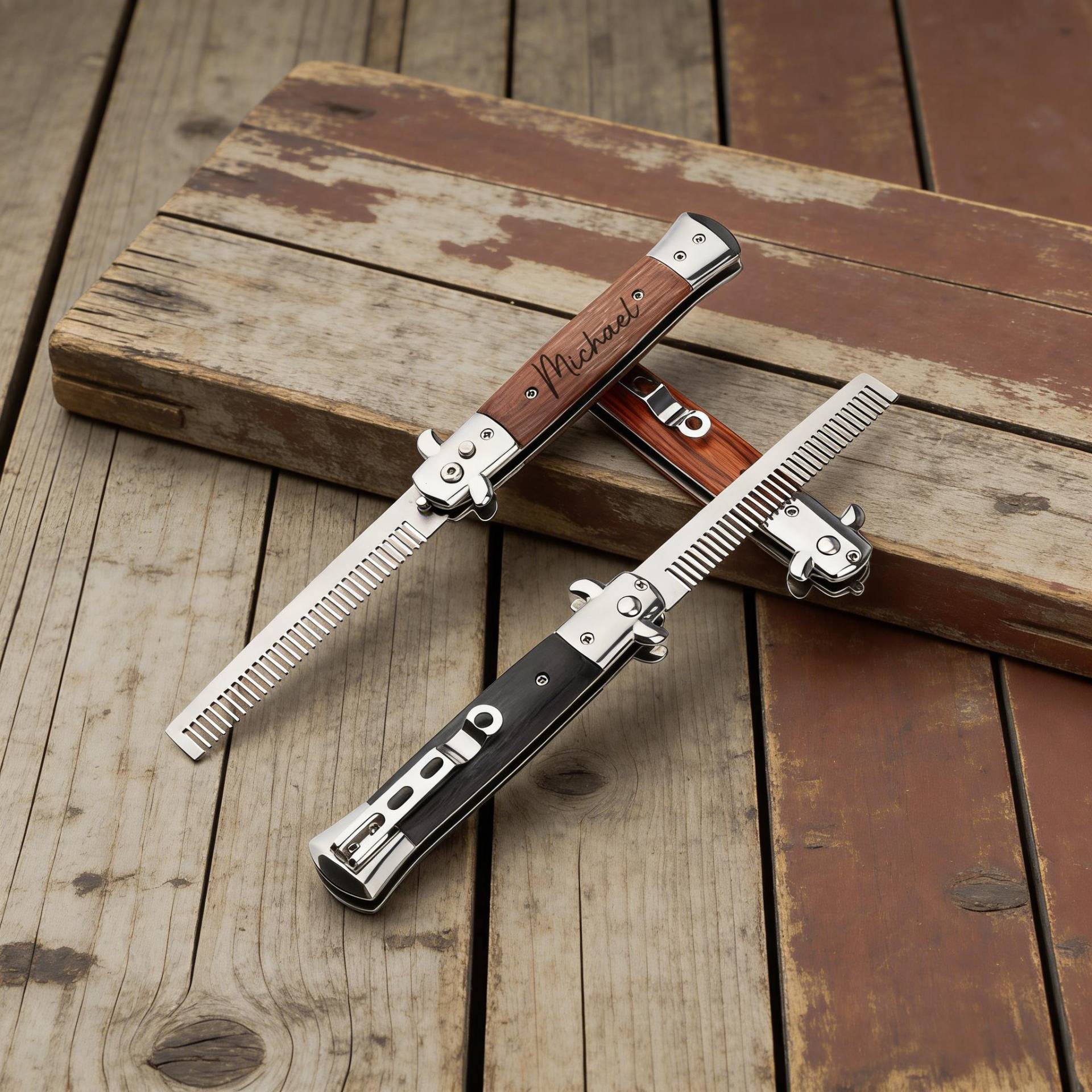 Personalized Folding Beard Comb, Hair Groomsman Gift, Anniversary Or Birthday Mens Gift For Husband von Etsy - AndRops