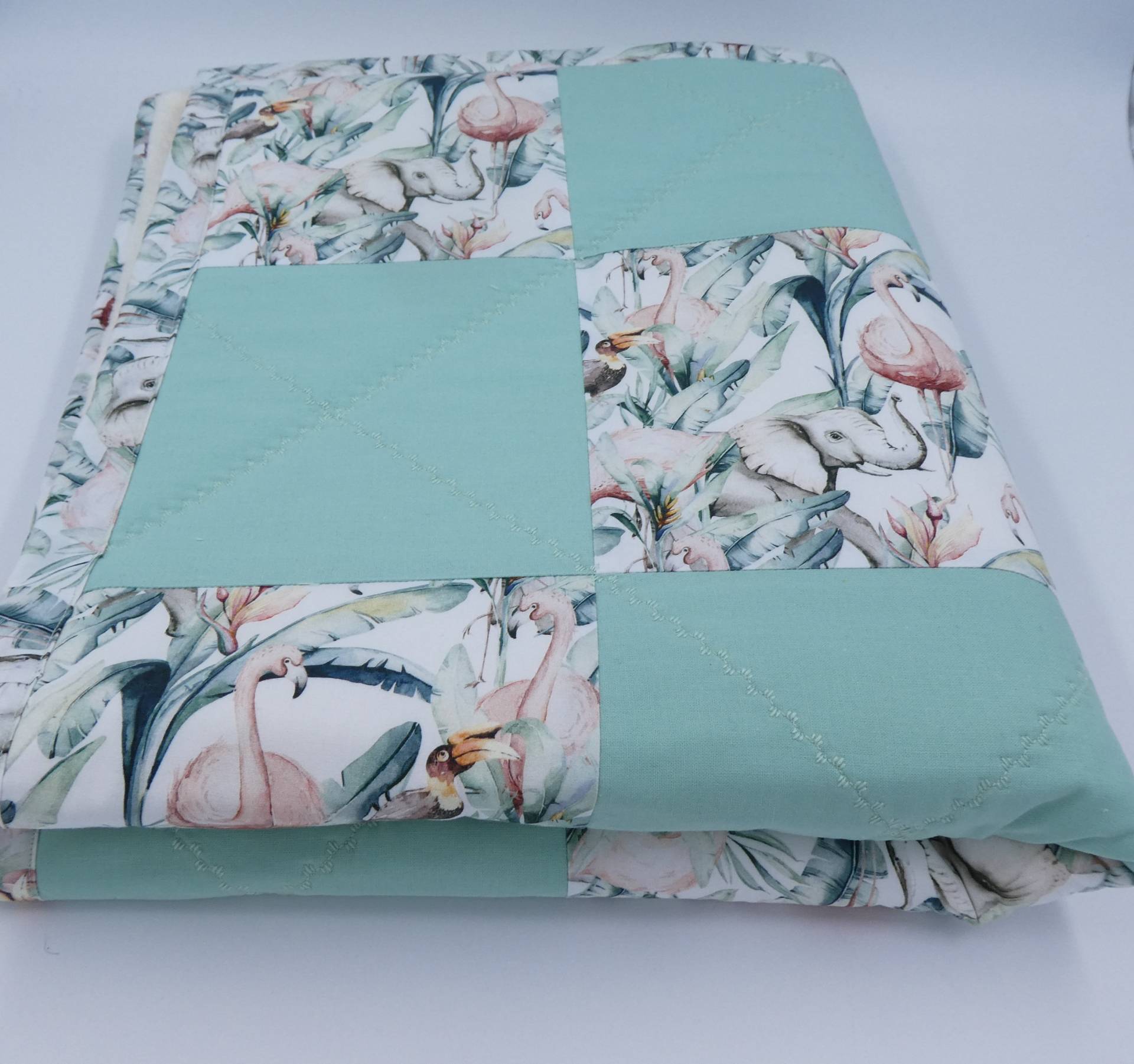 Babydecke, Kinderwagendecke, Kuscheldecke, Set, Tiere, Mint von Etsy - AngelikaPatschi