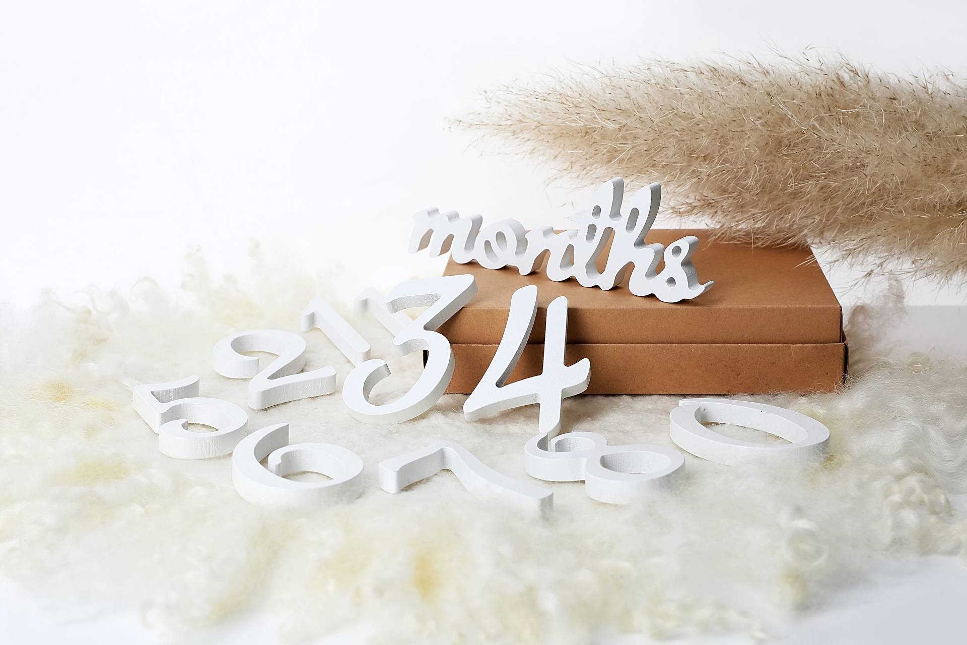 Meilenstein Monatszahlen Aus Weißem Holz in Hübscher Verpackung Babymomente Milestone in Weiß Geschenk Zur Geburt von Etsy - AnihappykidsShop