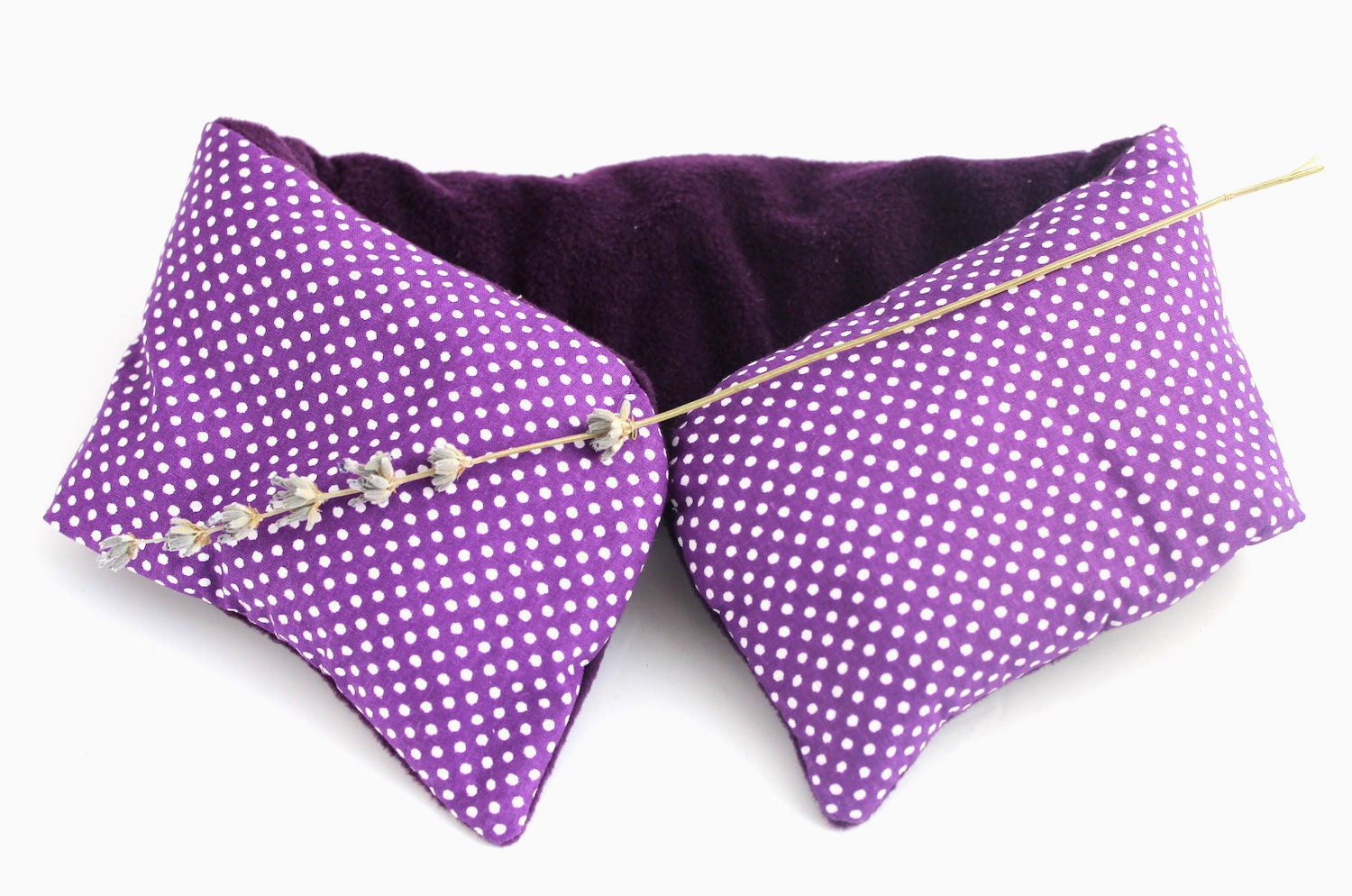 Lavendel Nackenkissen Lila Polka Dot Stickerei Abnehmbare Hülle, Geschenk Für Sie, Home Spa Geschenkidee Frau von Etsy - AnnasLavenderDream