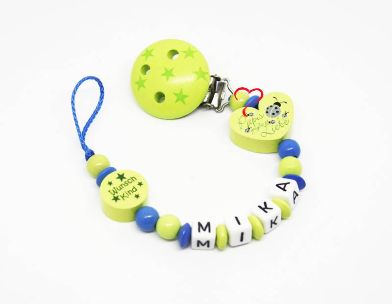 Schnullerkette Mit Namen Junge Personalisiert Wunschkind Geburt Taufe Babygeschenk Babyparty von Etsy - AnniLieblingsstuecke