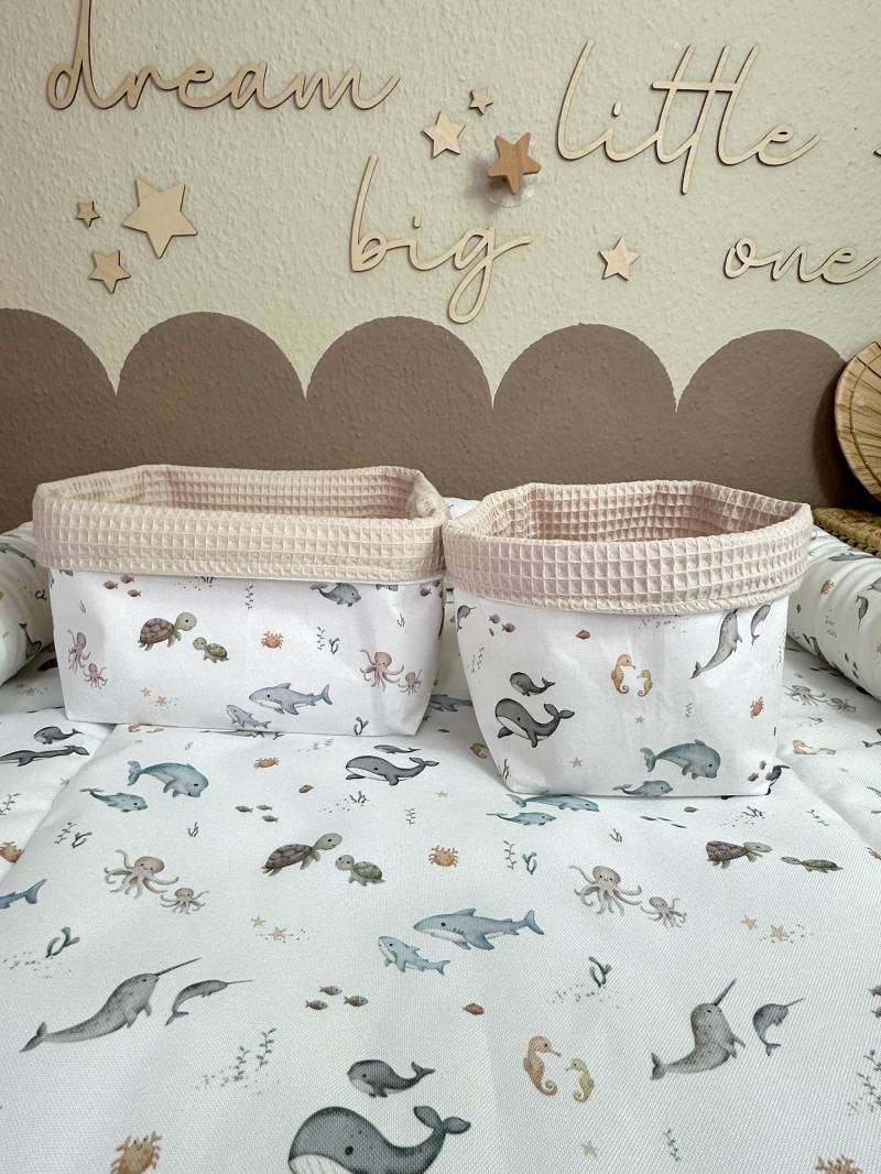 Utensilo, Körbchen Unter Dem Meer, Waffelpique Hell Beige von Etsy - Antalin