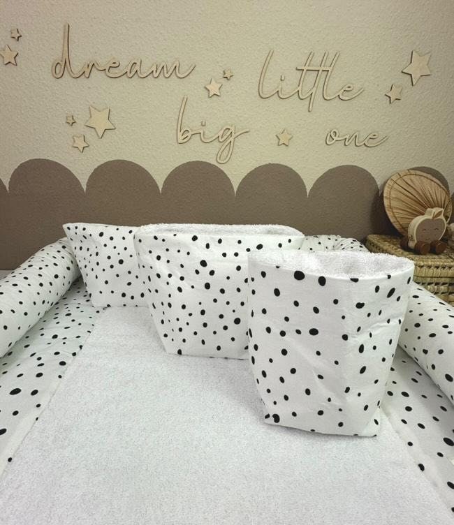 Utensilo Weiß Dots, Frottee von Etsy - Antalin