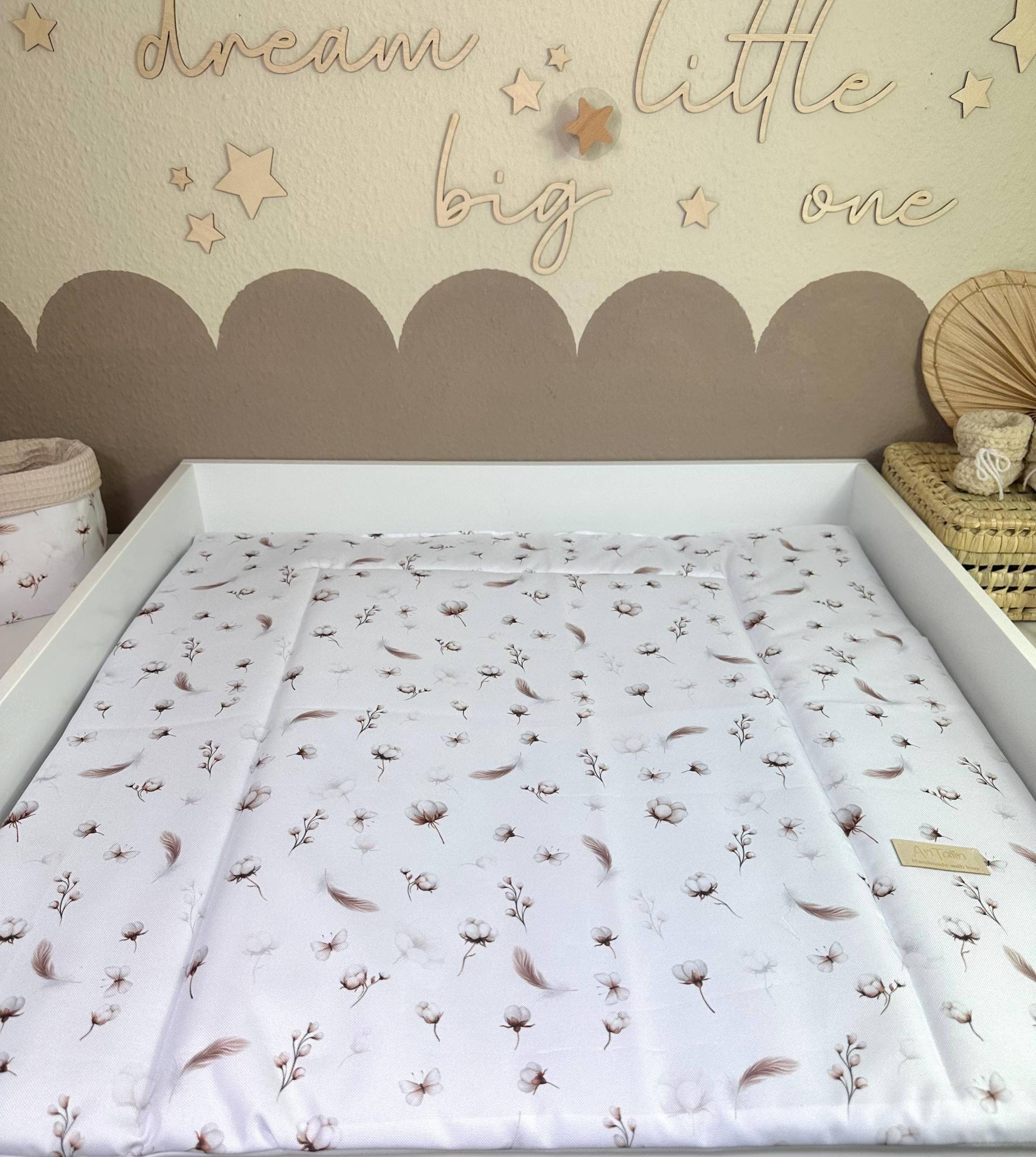 Wasserabweisende Wickelunterlage Wickelauflage Cotton Flowers von Etsy - Antalin