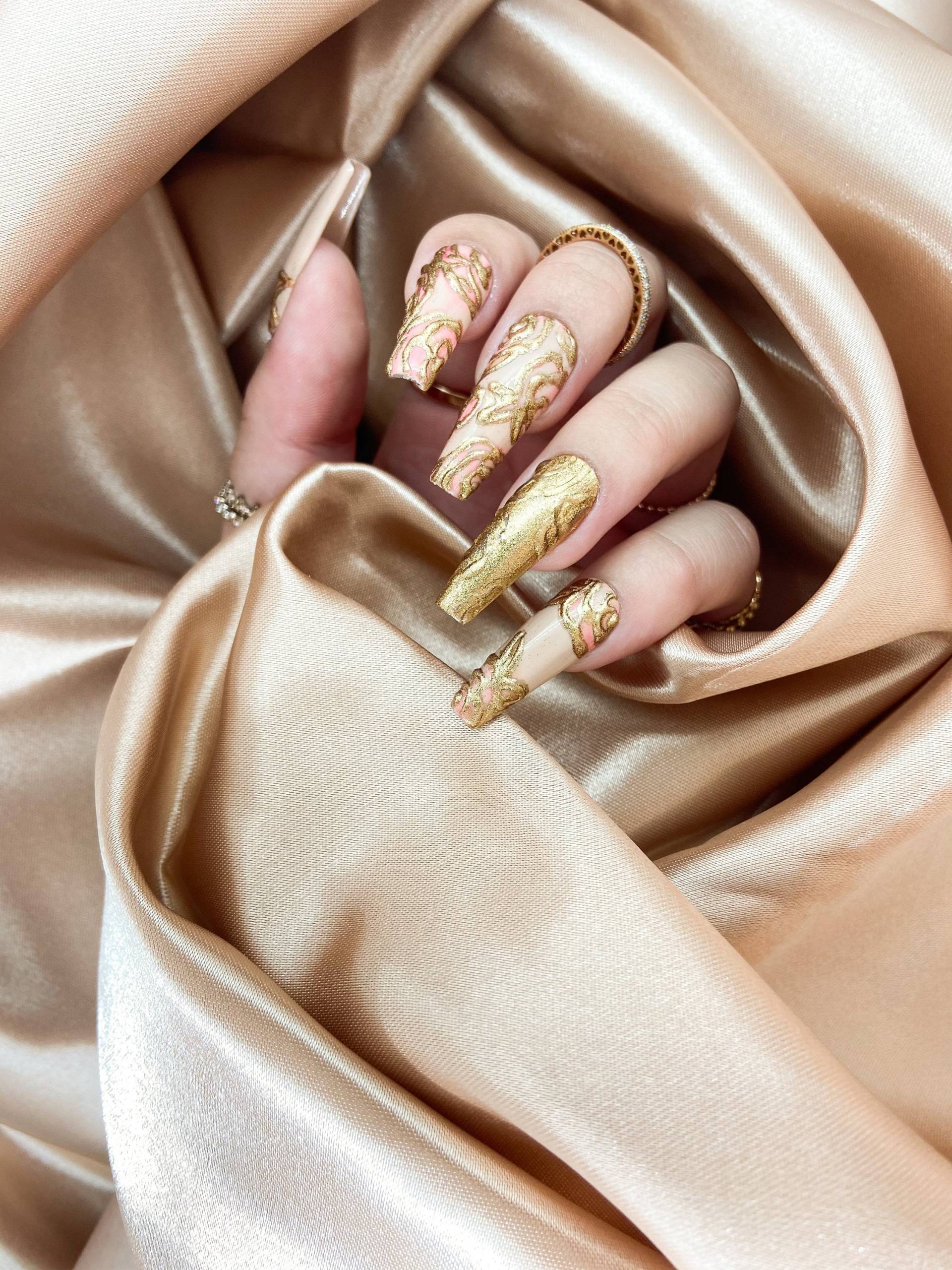 Vergoldete Rose Press On Nails Vergoldete Rose Press On Nails von Etsy - ApricusNails