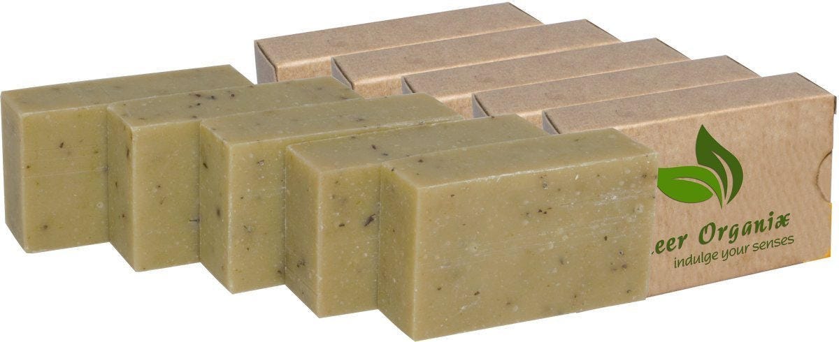 Zertifiziert Bio Schiere Organix Verjüngenden Kräuterseife Handgefertigt in Den Usa, Blatt 4 Unzen/113 G, Pfefferminze | 5-Pack von Etsy - AramediA