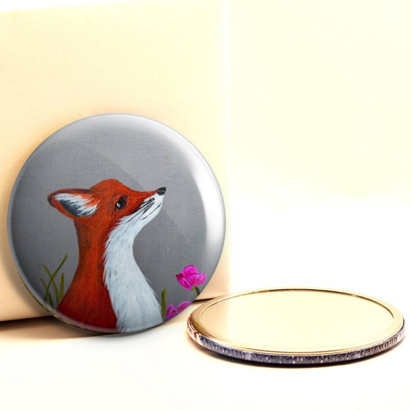 Roter Fuchs Taschenspiegel von Etsy - ArtByPeleegirl