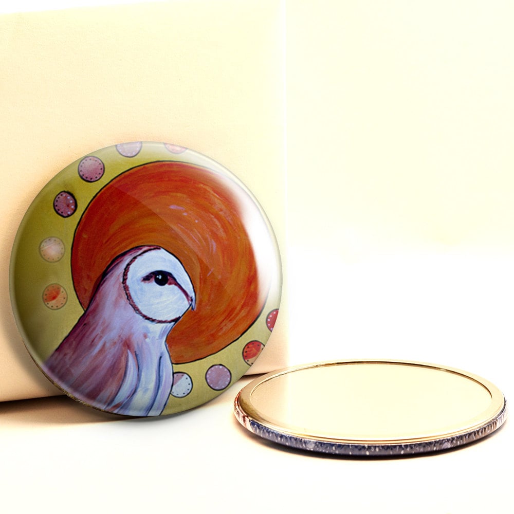 Schleiereulen-Tag - Taschenspiegel Schleiereulen-Tag - Taschenspiegel von Etsy - ArtByPeleegirl
