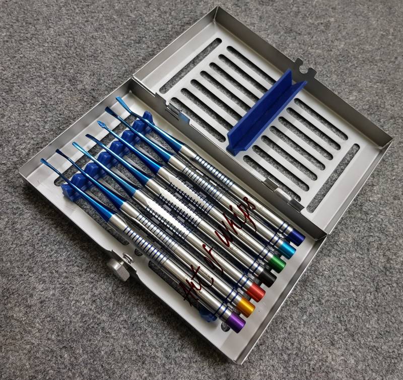 Dental Pdl Luxating Implant Root Elevators Periotomes Tips Set Of 7Pcs Blue Titanium With Cassette von Etsy - ArtOfWhips
