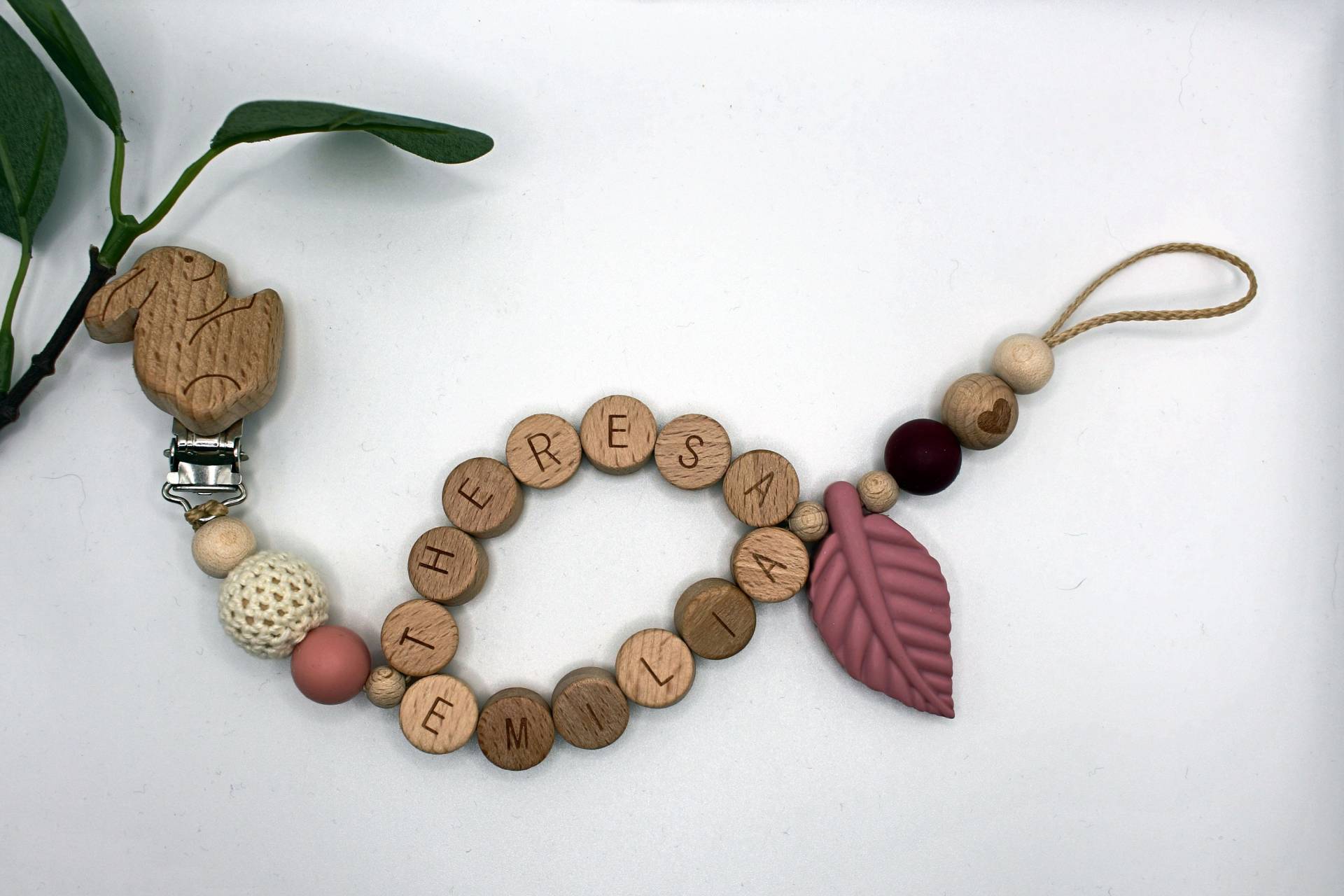 Doppelreihige Schnullerkette, Runde Buchstaben, Wählbarer Clip, Personalisiert Doppelreihige Schnullerkette, Runde Buchstaben, Wählbarer Clip, Personalisiert von Etsy - ArtPearlBaby