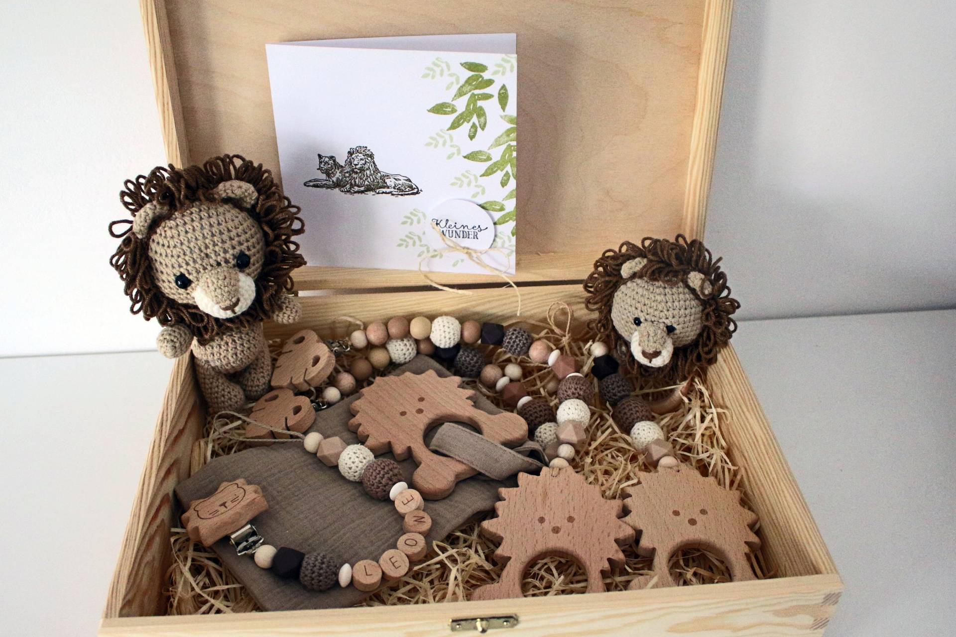Geschenkset Patentante, Löwe, Auf Wunsch Personalisierbar von Etsy - ArtPearlBaby