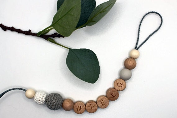 Schnullerkette, Runde Buchstaben, Wählbarer Clip, Personalisiert Schnullerkette, Runde Buchstaben, Wählbarer Clip, Personalisiert von Etsy - ArtPearlBaby