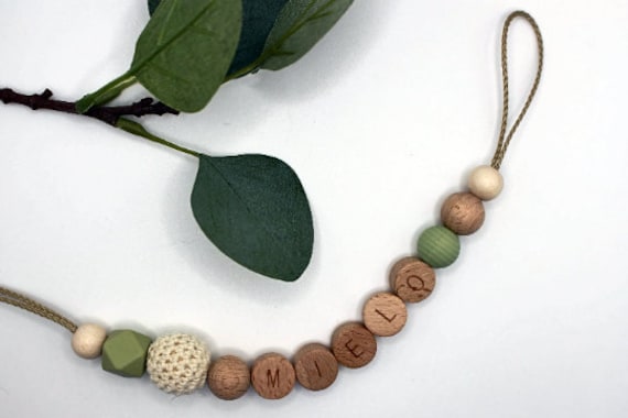 Schnullerkette, Runde Buchstaben, Wählbarer Clip, Personalisiert Schnullerkette, Runde Buchstaben, Wählbarer Clip, Personalisiert von Etsy - ArtPearlBaby