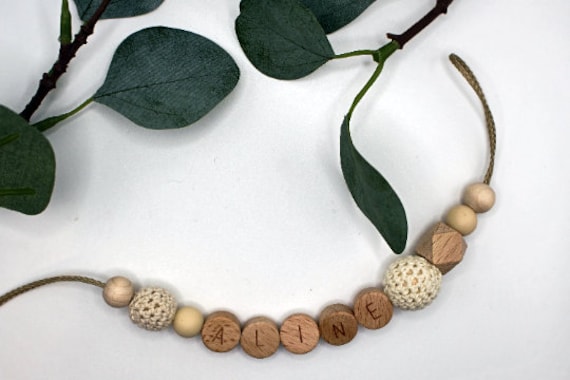Schnullerkette, Runde Buchstaben, Wählbarer Clip, Personalisiert Schnullerkette, Runde Buchstaben, Wählbarer Clip, Personalisiert von Etsy - ArtPearlBaby