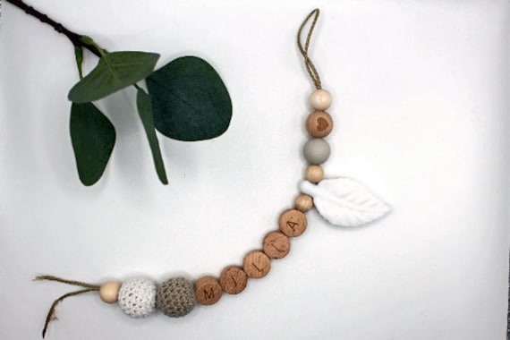 Schnullerkette, Runde Buchstaben, Wählbarer Clip, Personalisiert Schnullerkette, Runde Buchstaben, Wählbarer Clip, Personalisiert von Etsy - ArtPearlBaby