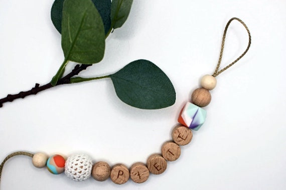 Schnullerkette, Runde Buchstaben, Wählbarer Clip, Personalisiert Schnullerkette, Runde Buchstaben, Wählbarer Clip, Personalisiert von Etsy - ArtPearlBaby