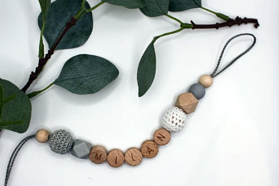 Schnullerkette, Runde Buchstaben, Wählbarer Clip, Personalisiert Schnullerkette, Runde Buchstaben, Wählbarer Clip, Personalisiert von Etsy - ArtPearlBaby