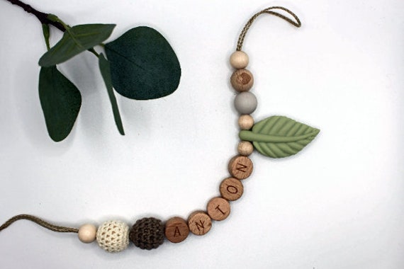 Schnullerkette, Runde Buchstaben, Wählbarer Clip, Personalisiert Schnullerkette, Runde Buchstaben, Wählbarer Clip, Personalisiert von Etsy - ArtPearlBaby