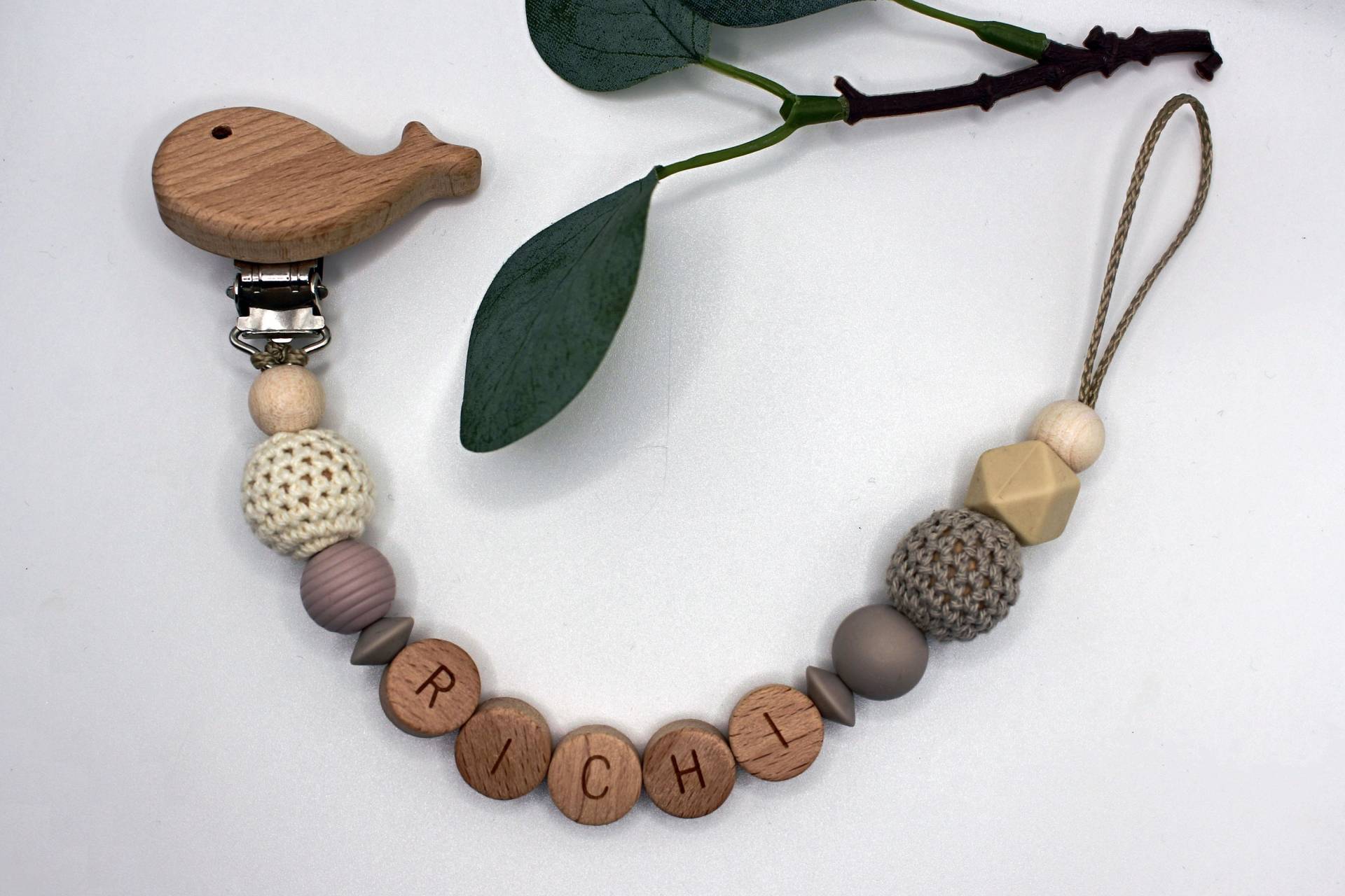 Schnullerkette, Runde Buchstaben, Wählbarer Clip, Personalisiert Schnullerkette, Runde Buchstaben, Wählbarer Clip, Personalisiert von Etsy - ArtPearlBaby