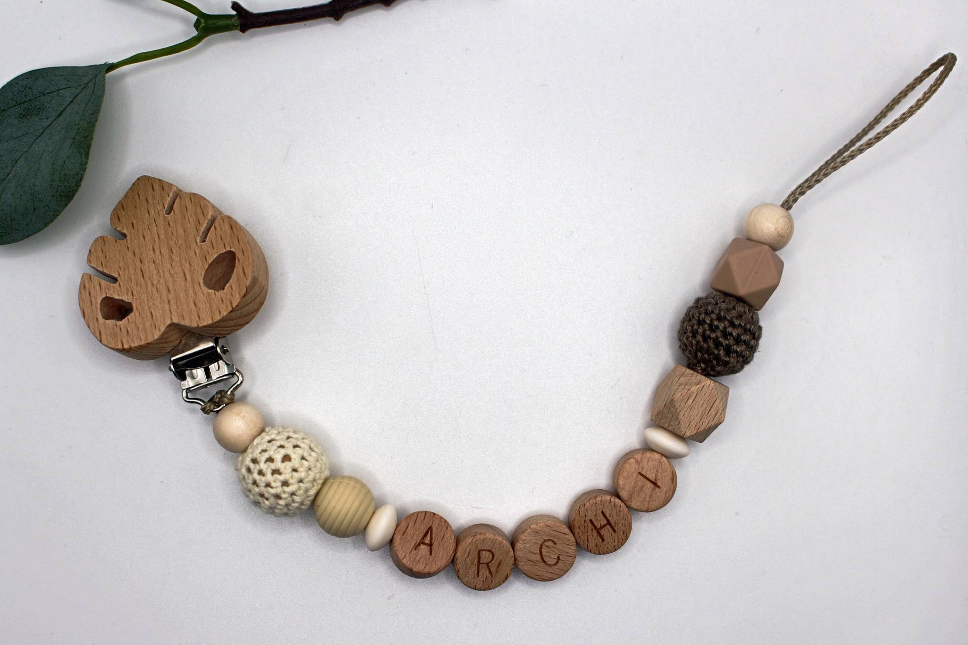 Schnullerkette, Runde Buchstaben, Wählbarer Clip, Personalisiert Schnullerkette, Runde Buchstaben, Wählbarer Clip, Personalisiert von Etsy - ArtPearlBaby