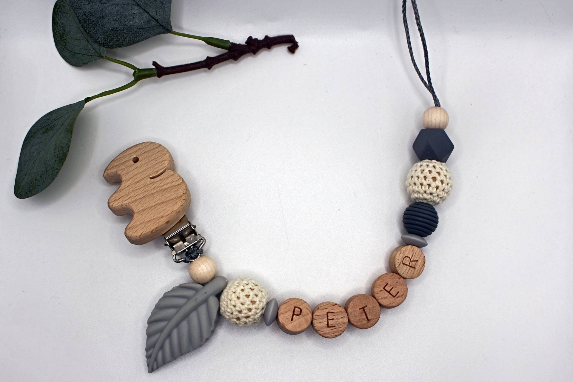 Schnullerkette, Runde Buchstaben, Wählbarer Clip, Personalisiert Schnullerkette, Runde Buchstaben, Wählbarer Clip, Personalisiert von Etsy - ArtPearlBaby