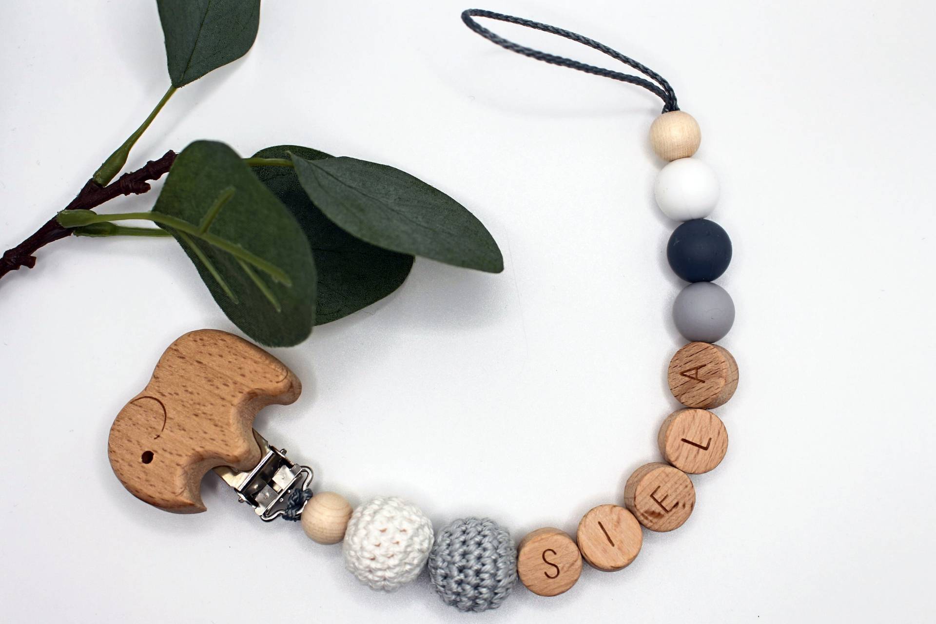 Schnullerkette, Runde Buchstaben, Wählbarer Clip, Personalisiert Schnullerkette, Runde Buchstaben, Wählbarer Clip, Personalisiert von Etsy - ArtPearlBaby