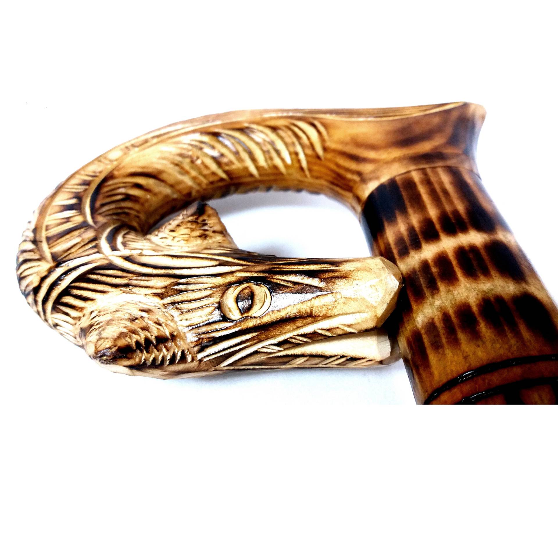 Fuchs Gehstock, Gehstock Aus Holz, Geschnitzter Stock, Griff Handgeschnitzter Stock von Etsy - ArtRegio