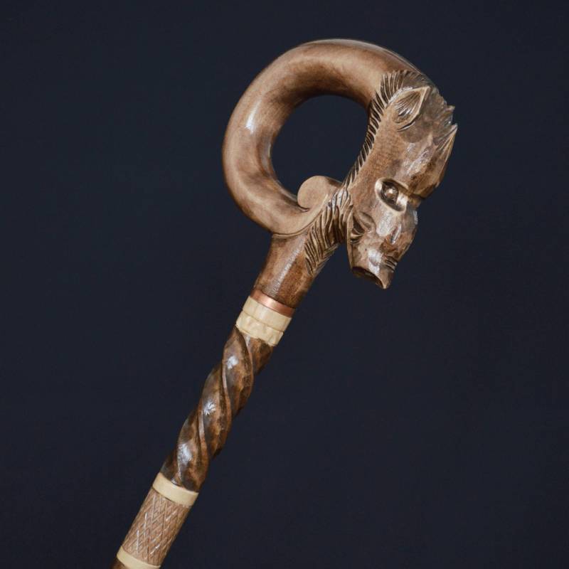 Spazierstock, Geschenk, Stöcke, Schilfrohr, Holz, Handgeschnitzt, Handgefertigt, Spazierstock-Zubehör | Eber Alt von Etsy - Artcrafft