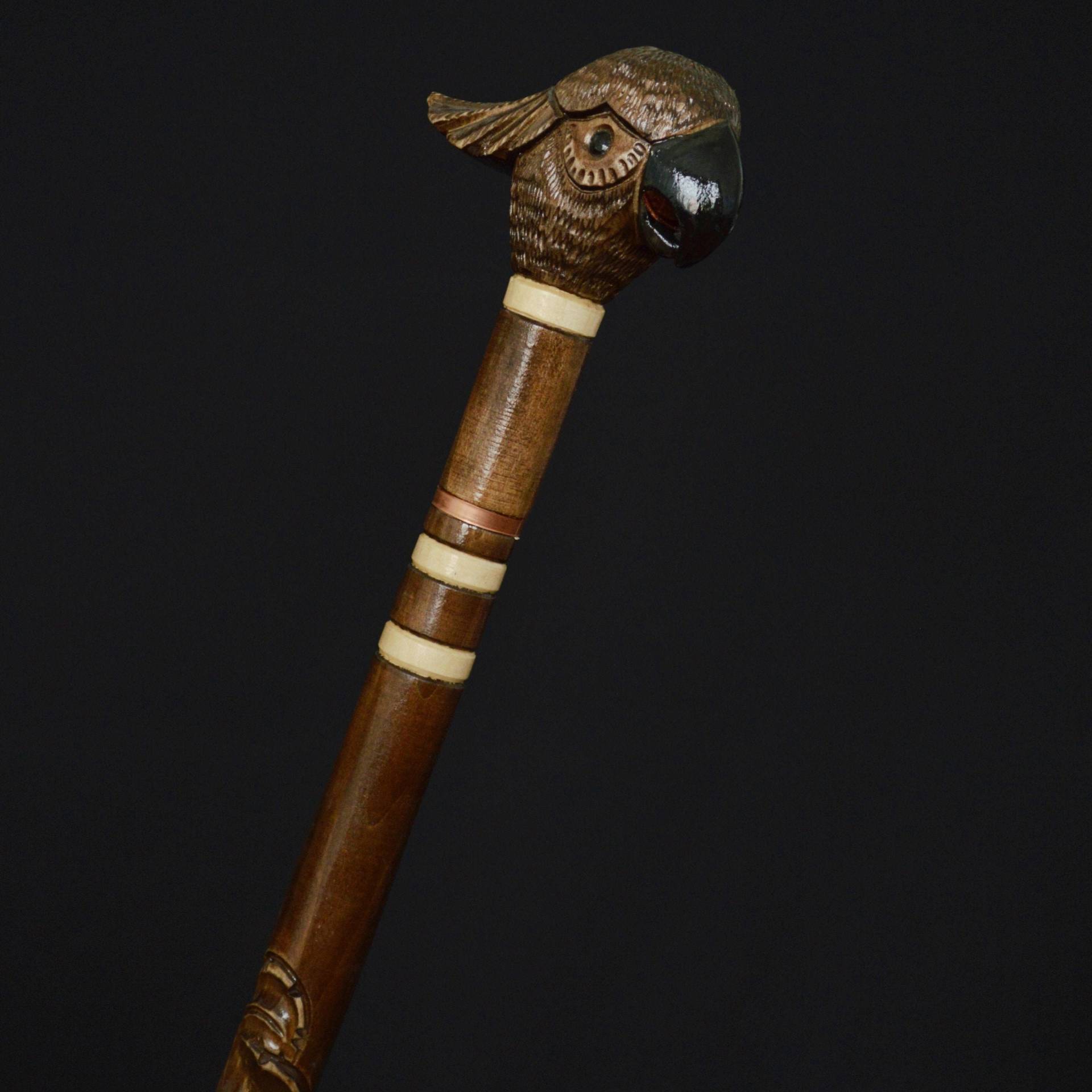 Spazierstock, Geschenk, Stöcke, Schilfrohr, Holz, Handgeschnitzt, Handgefertigt, Spazierstock-Zubehör | Kakadu, Papagei, Braun Spazierstock, Geschenk, Stöcke, Schilfrohr, Holz, Handgeschnitzt, Handgefertigt, Spazierstock-Zubehör | Kakadu, Papagei, Braun von Etsy - Artcrafft