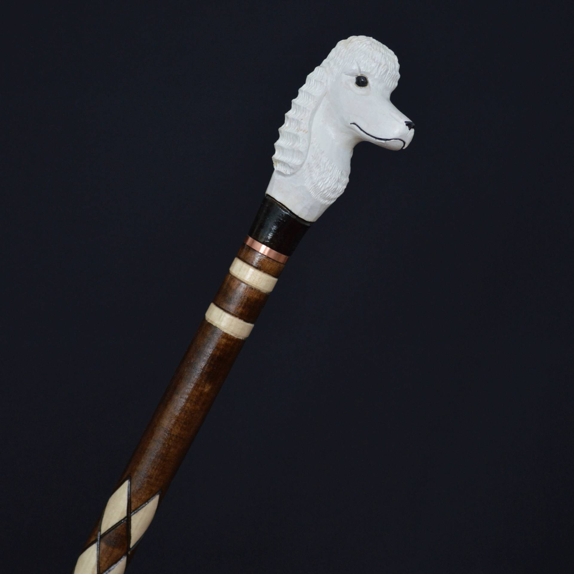 Spazierstock, Geschenk, Stöcke, Schilfrohr, Holz, Handgeschnitzt, Handgefertigt, Spazierstock-Zubehör | Pudelweiß Spazierstock, Geschenk, Stöcke, Schilfrohr, Holz, Handgeschnitzt, Handgefertigt, Spazierstock-Zubehör | Pudelweiß von Etsy - Artcrafft