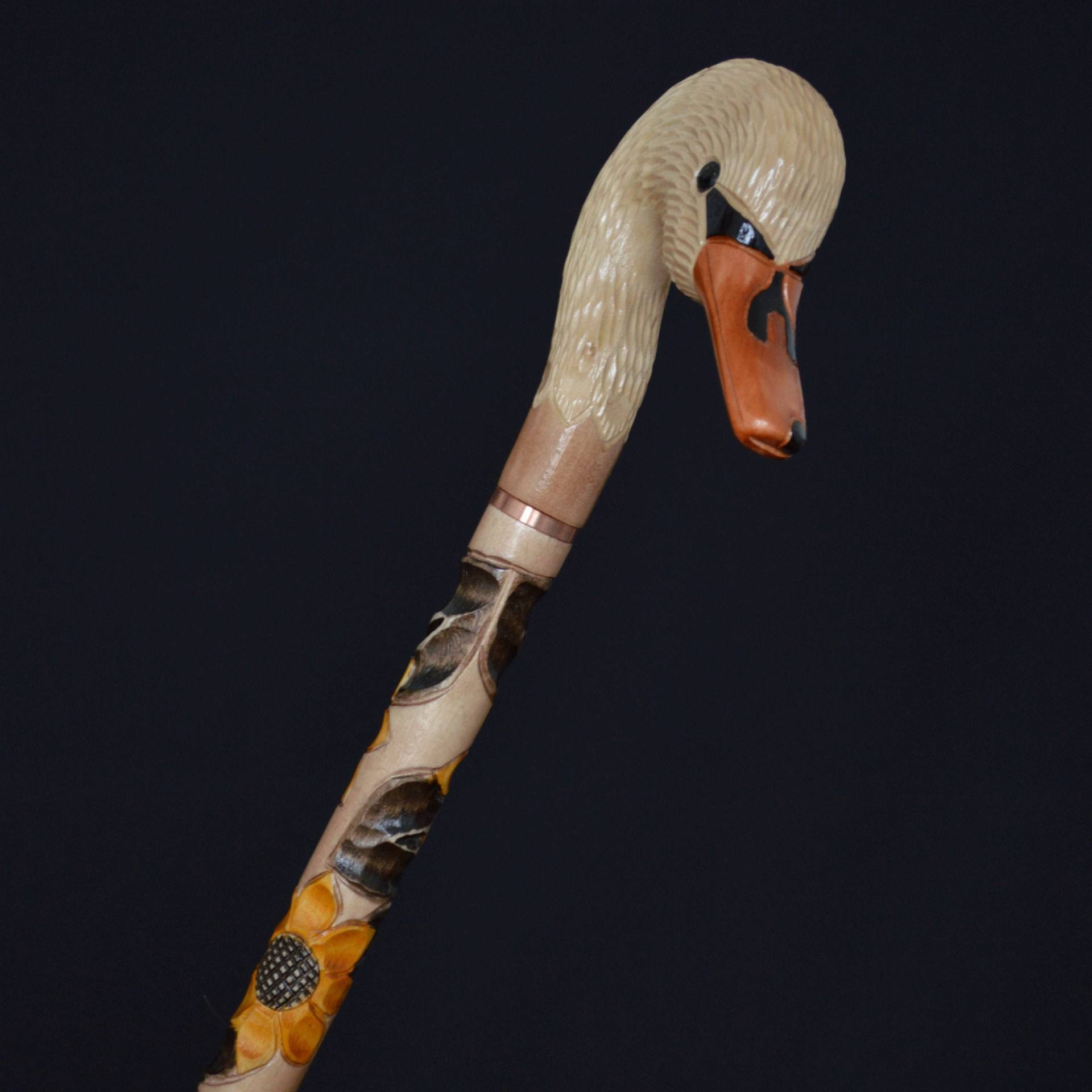 Spazierstock, Geschenk, Stöcke, Schilfrohr, Holz, Handgeschnitzt, Handgefertigt, Spazierstock-Zubehör | Schwan Spazierstock, Geschenk, Stöcke, Schilfrohr, Holz, Handgeschnitzt, Handgefertigt, Spazierstock-Zubehör | Schwan von Etsy - Artcrafft