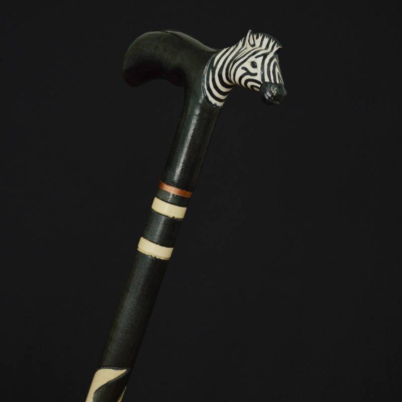 Spazierstock Als Geschenk, Spazierstock, Schilfrohrstab, Holz, Handgeschnitzt, Handgefertigt, Spazierstock-Zubehör | Zebra von Etsy - Artcrafft