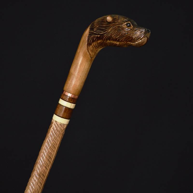 stock Spazierstock Spazierstöcke Schilfrohrstab Holz Handgeschnitzt Schnitzerei Handgefertigt Zubehör | Otter von Etsy - Artcrafft