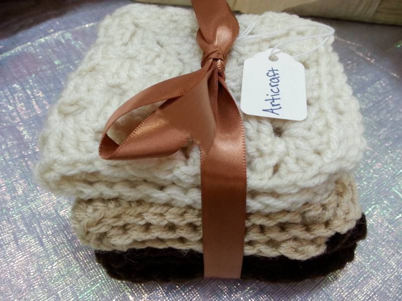 Waschlappen 3Er Set - Handgehäkelt- Maschinenwaschbar & Trocknergeeignet- Bad Und Beauty- Spa Set- Verwöhnen-25% Petsmart Charties, Inc von Etsy - ArticraftHandmade