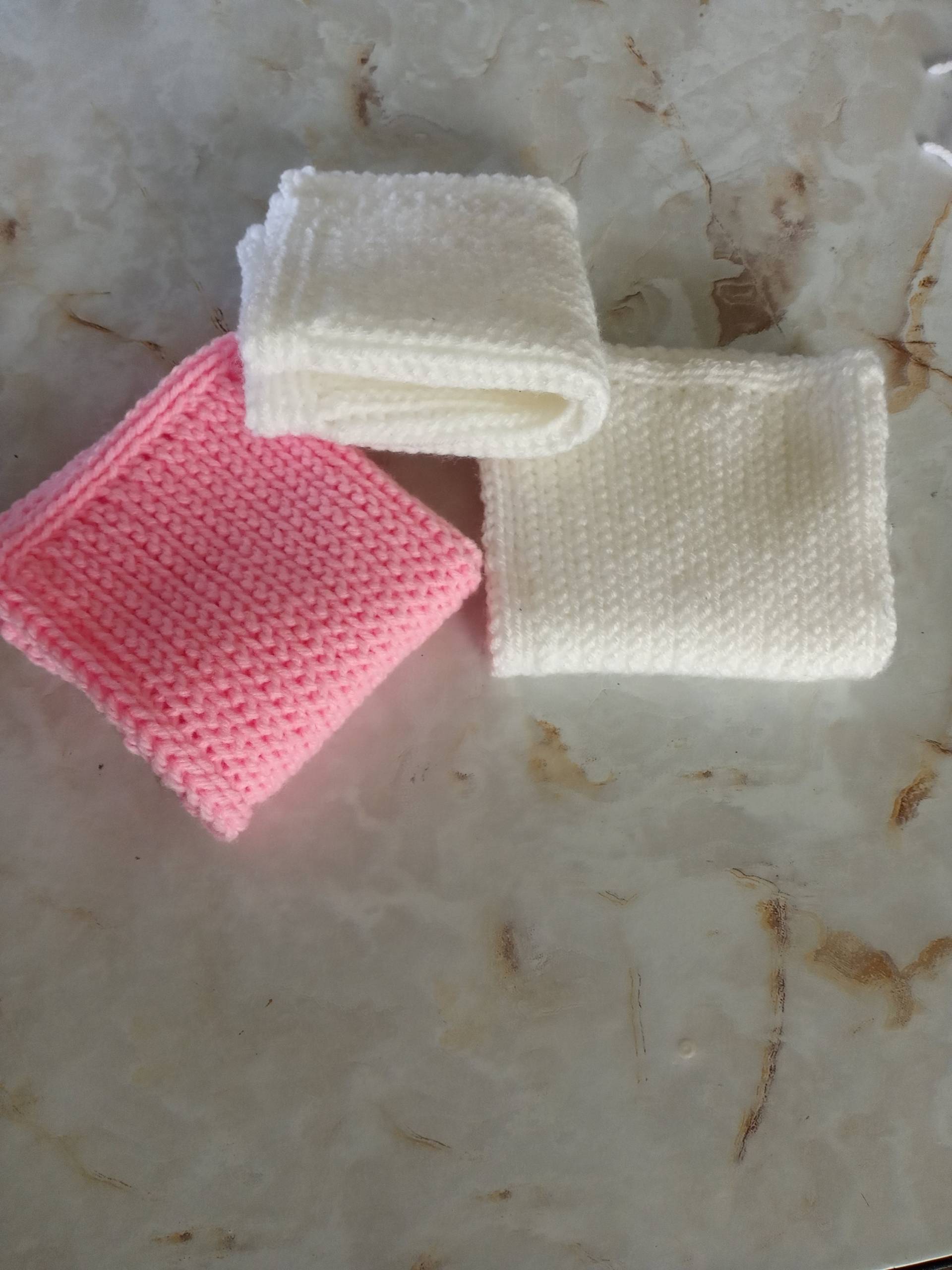 Nylo & Co. Rosa Weiß Baby Mädchen Waschlappen Set Gehäkelt von Etsy - ArtsAt3634