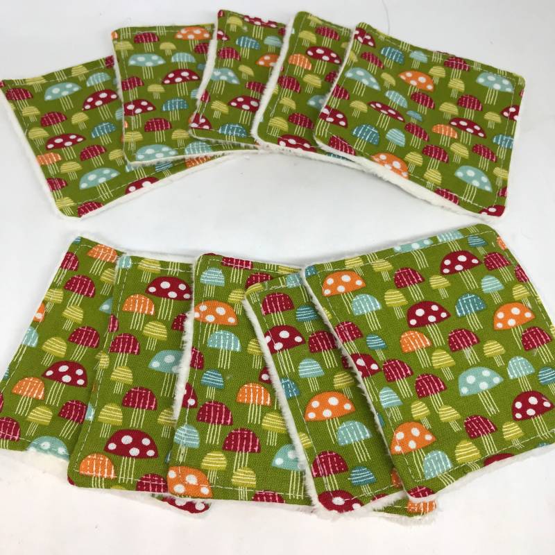 Wiederverwendbare Tücher, Make Up, Pads, Umweltfreundlich, Waschbare Wattepads, Baby, Körperpflege, Make-Up-Entfernung, Grün, Schönheit, Zero Waste von Etsy - AshgateCrafts