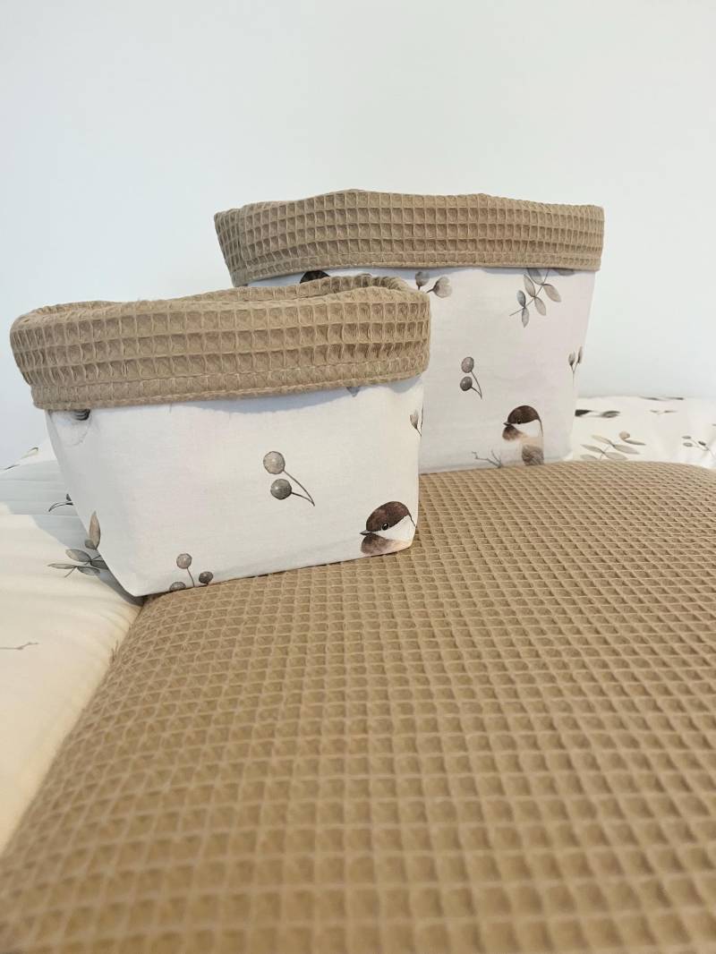 Utensilo Körbchen | Wickeltisch Utensilos Aufbewahrungskörbchen Wickeltischkörbchen Stoffkörbchen Set S Und M von Etsy - AtelieMagique