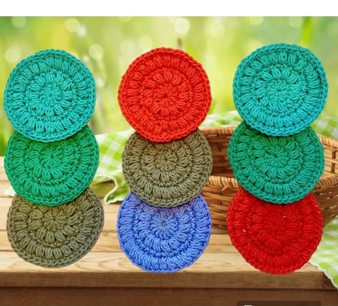 Gesichtspeeling - 100% Baumwolle, Gesichtspads/-Tücher Aus Bio-Baumwolle, Umweltfreundliche, Gehäkelte Scrubbies, Wiederverwendbare Gesichtspeeling - 100% Baumwolle, Gesichtspads/-Tücher Aus Bio-Baumwolle, Umweltfreundliche, Gehäkelte Scrubbies, Wiederverwendbare von Etsy - AtelierRSembroidery