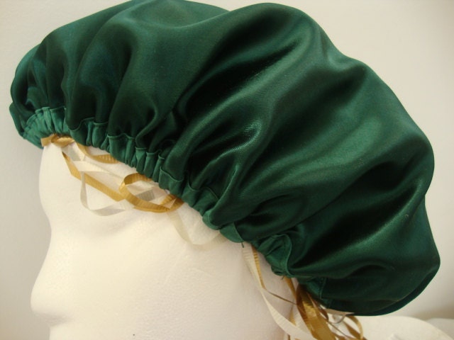 Frau Weichen Satin Schlaf Cap-Grün Auf Grün. Einheitsgröße Für Erwachsene von Etsy - Atooda