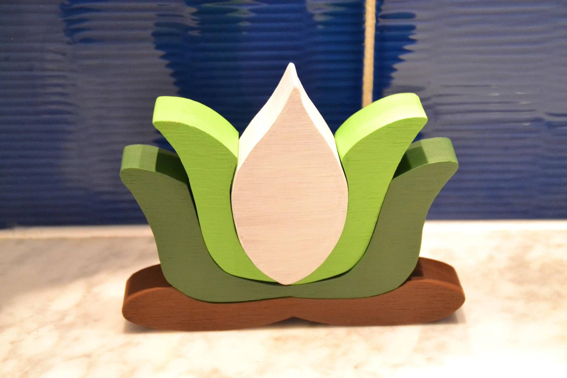 Holzpuzzle/Dekoobjekt Lotusblume Zen-Attitüde von Etsy - Atraversbois