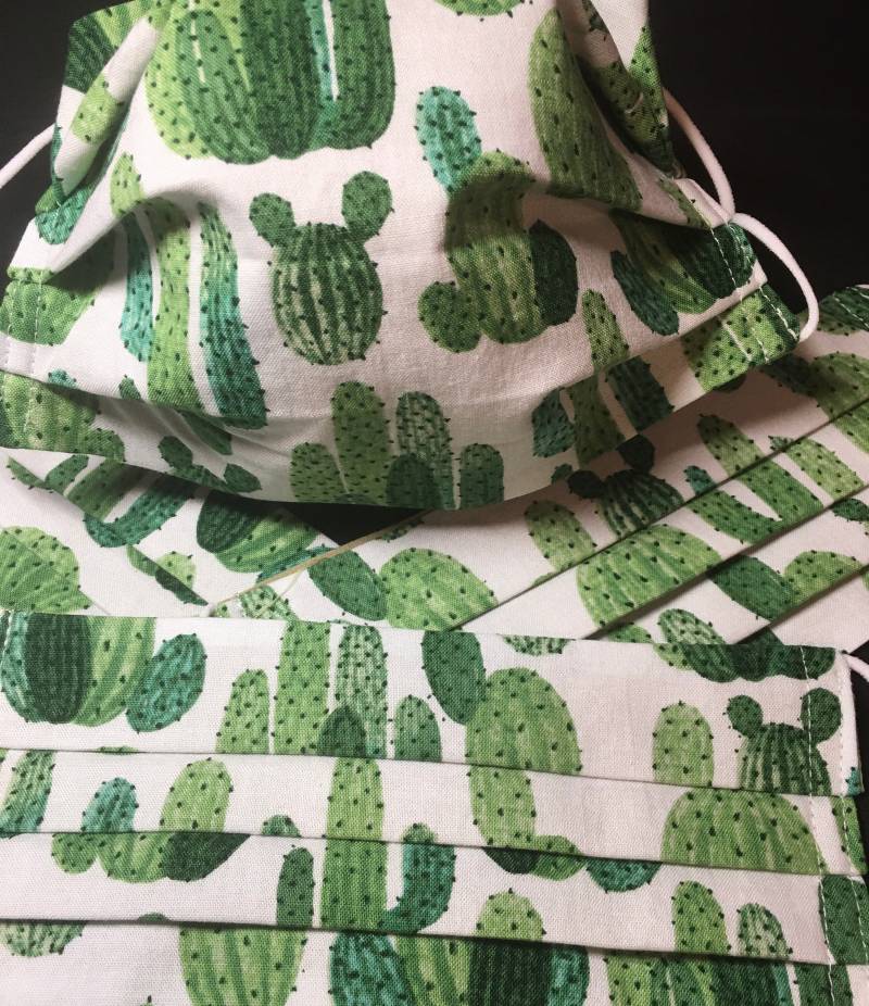 Kaktus Gesichtsmaske - Mundbedeckung ~ Mit Oder Ohne Nasenbügel 2 Schichten Wendbar Waschbar Verstellbar von Etsy - AugustReinllc