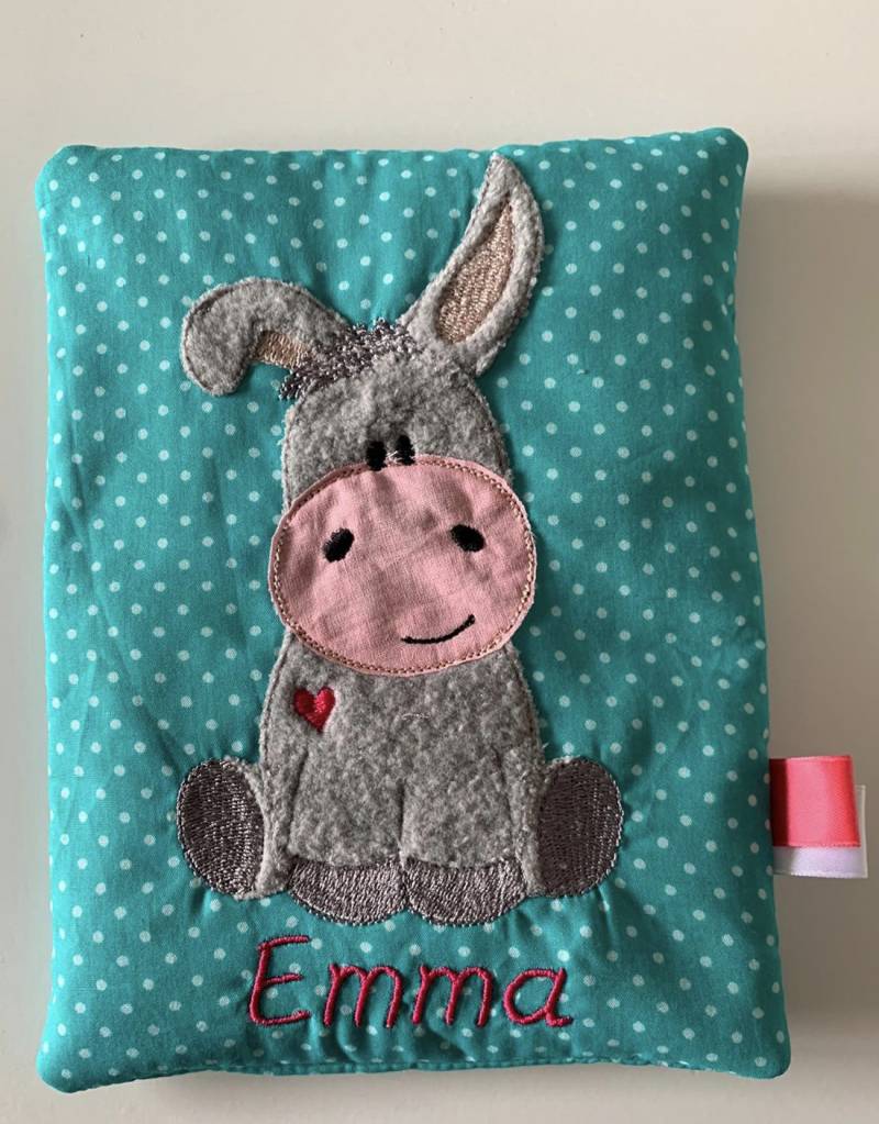 Körnerkissen Mit Appliziertem Esel Türkis Punkte Personalisiertes Geschenkgeschenk Zur Geburtgeschenk Taufe Wärmekissen von Etsy - AureaArtisShop